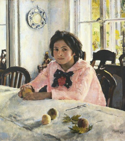 Девочка с персиками (портрет В. Мамонтовой), В. Серов